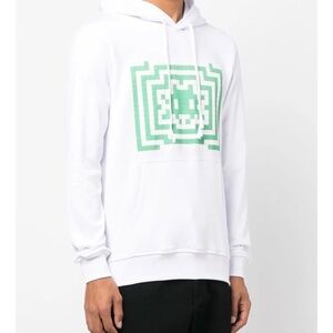 Comme Des Garcons Shirt Printed Pixel Space Invader Hoodie Size M